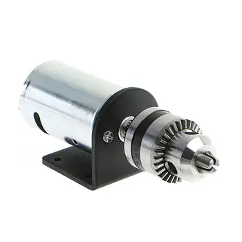 

12-36V Mini Hand Drill DIY Lathe Press 555 Motor With Chuck W/ Mounting Bracket