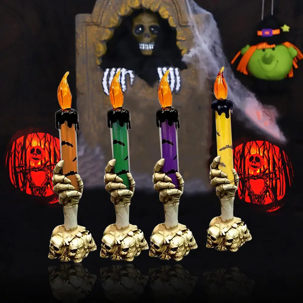 

Scary Skeleton Halloween Light Candle Lamp Halloween Decoration 2019 Halloween Ornaments Halloween Party Supplies Accessories