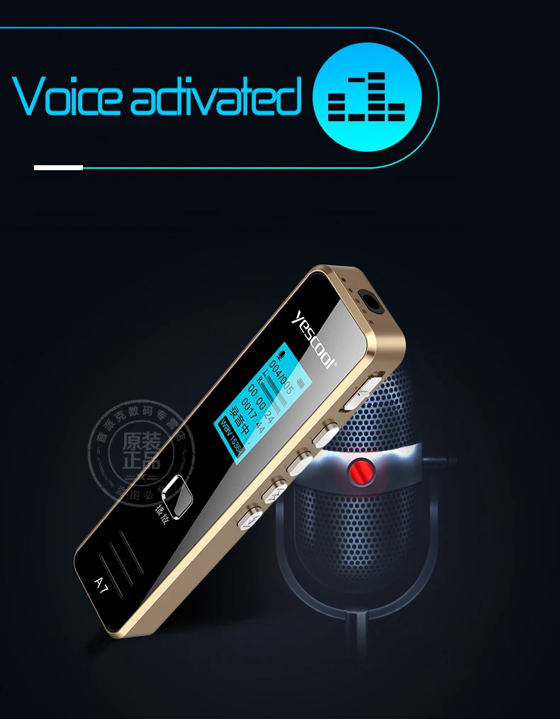 Yescool A7 Профессиональный диктофон Мини Портативный скрытый голосовой активный denoise регистратор цифровой аудио диктофон ручка