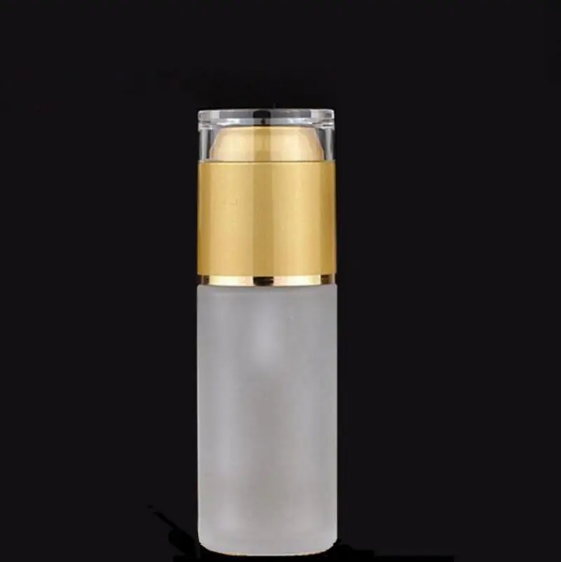 

Wholesale 50ml Empty Frosted Glass Emulsion Essential Oil Bottle With Acrylic Lid Press Pump Head LX1077