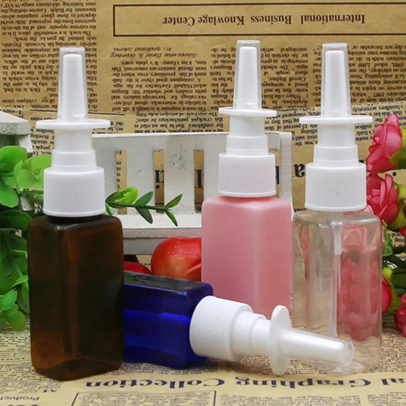 50pcs/lot 30ml colorful square bottle direct spray Refillable Bottles pet plastic bottle straight line spray cosmetic PJ61-50 100pcs lot ps plastic 2g creamjars square bottom mini makeup travel bottle cosmetics cream jar container