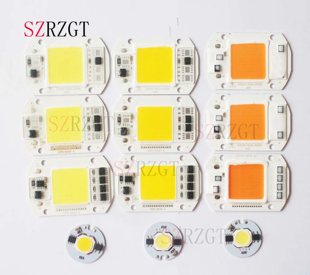 Светодиодный точечный светильник 110 В 220 9 Вт 10 20 30 50 Вт|10w led chip 220v|led cob 10w chipled 50w |