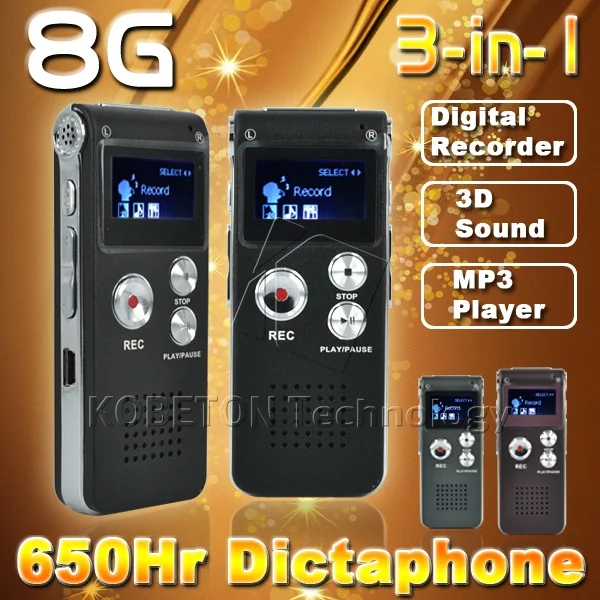 

2016 Professional 8GB Digital Audio Voice Recorder Mini Digital Dictaphone Mp3 Player Pen