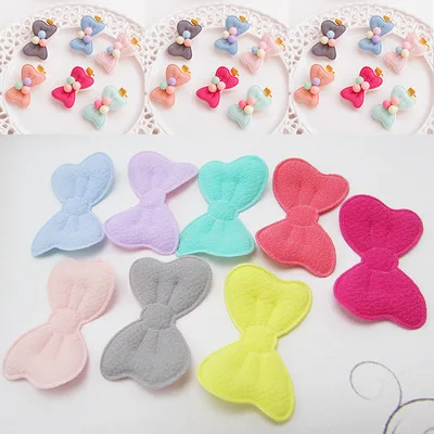 mix color butterfly 50 шт., 3,5*2,5 см, яркие цвета, бант-галстук, аппликации для рукоделия, поставки наклеек, сделай сам, заколки для волос, орнамент - Цвет: mix color butterfly
