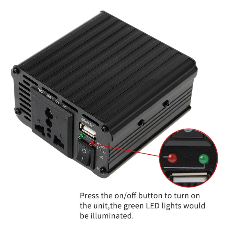 300W/400W/500W/600W Power Inverter Converter DC 12V to 220V AC Cars Inverter with Car Adapter