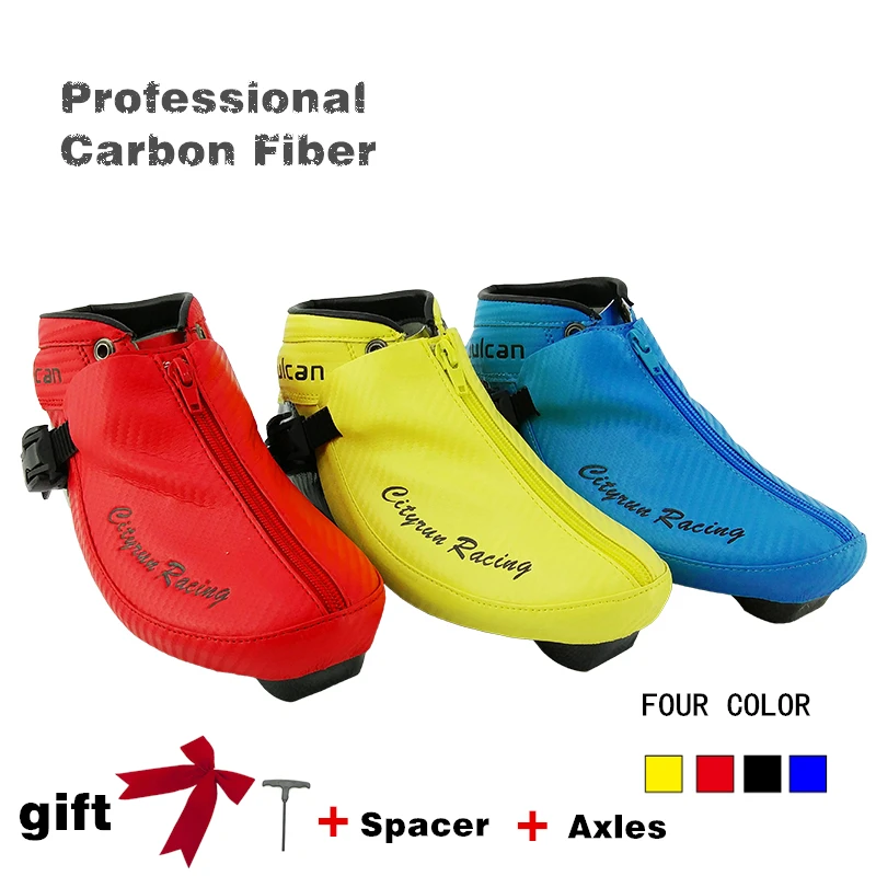

Professional Carbon Fiber Speed Skate Shoes Adults/Child Race Skates Boots Advanced Inline Skating Blue Yellow Red Black Shoes