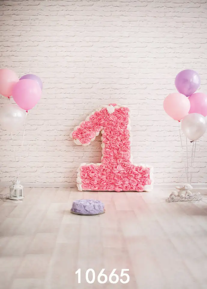 Фотографический фон 3x5 футов/5x3 футов Виниловый фон для студийной фотосъемки с тортом на первый день рождения вечерние для детской фотосессии новорожденных - Цвет: Фуксия