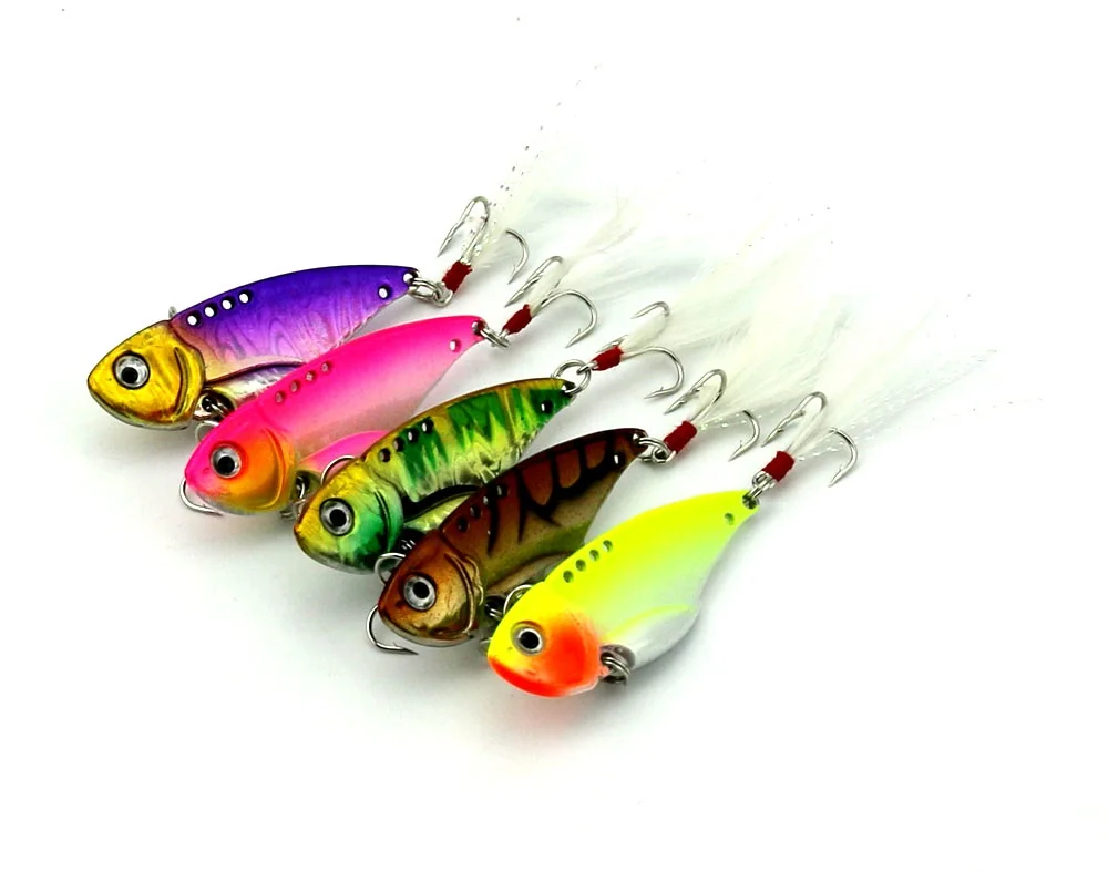 Hot Sale 50pcs Blade Metal Vibration Lure 5.5cm 11g Hard VIB Baits