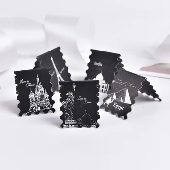 

4Pcs/lot Noctilucent Magnetic Bookmarks Vintage Paris Tower Paper Book Markers For Books School Supplies