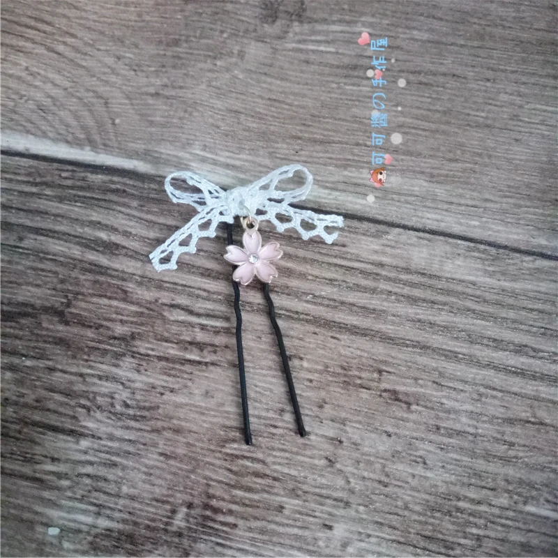 Soft sister Sen if grass-colored cotton bow U-shaped hair hair sprite trim green fresh Japanese and Korean system - Цвет: Bow