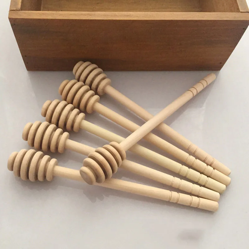 Bâtonnet cuillère à miel en bois, 8cm, 16cm, agitateurs en bois, louche à  miel, anciers de pot de miel, renforcement, déroutage, outils d'arrête de  café - AliExpress