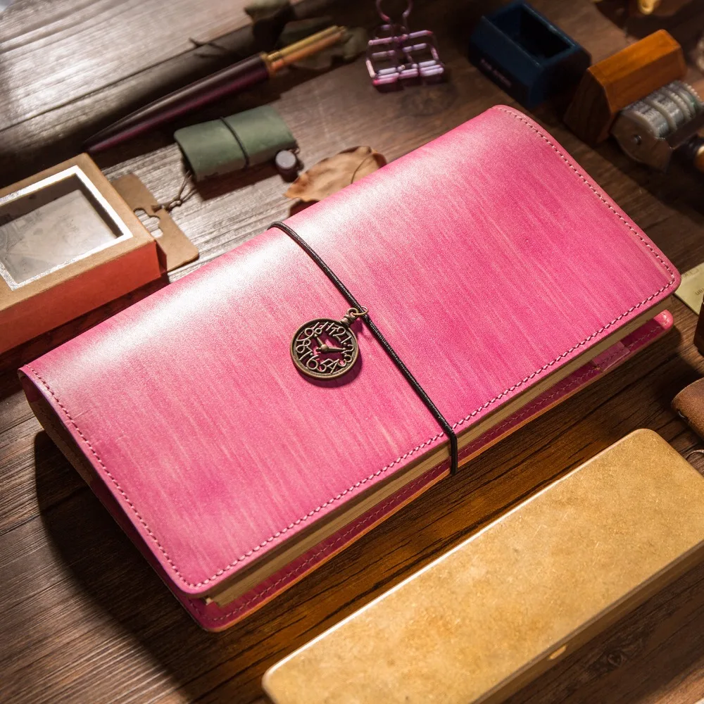 

Vintage Leather Planner Travelers Notebook Personal Diary Planner 2018 Custom Stationery Supplies Retro Scheduler Libreta Kawaii
