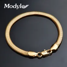 Mostyle Новая мода 6 мм Золотая цветная змеиная цепь браслет для мужчин панк рок ювелирные изделия