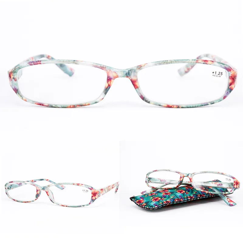 Iboode ретро с цветочным принтом очки для чтения женские и мужские весенние шарниры сверхлегкие пресбиопические очки+ 1,0 до 3,5 с подходящей сумкой