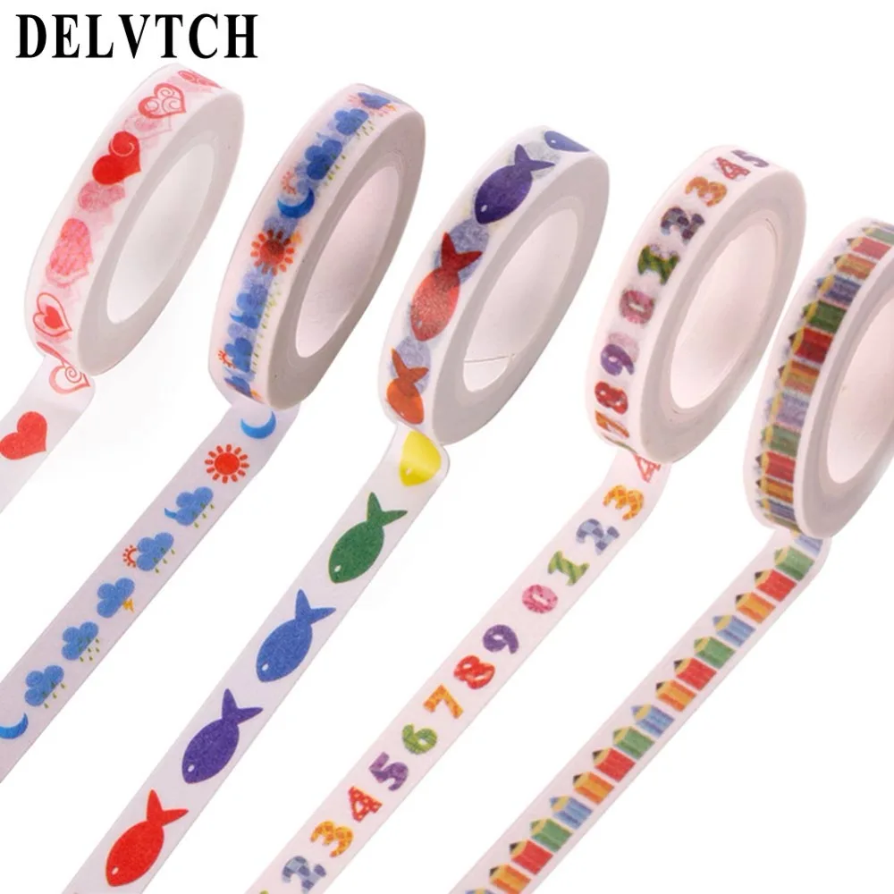 Delvtch 8mm 10m Washi Tape Scrapbooking Album Decorative Tape Office Supplies Diy Decorative