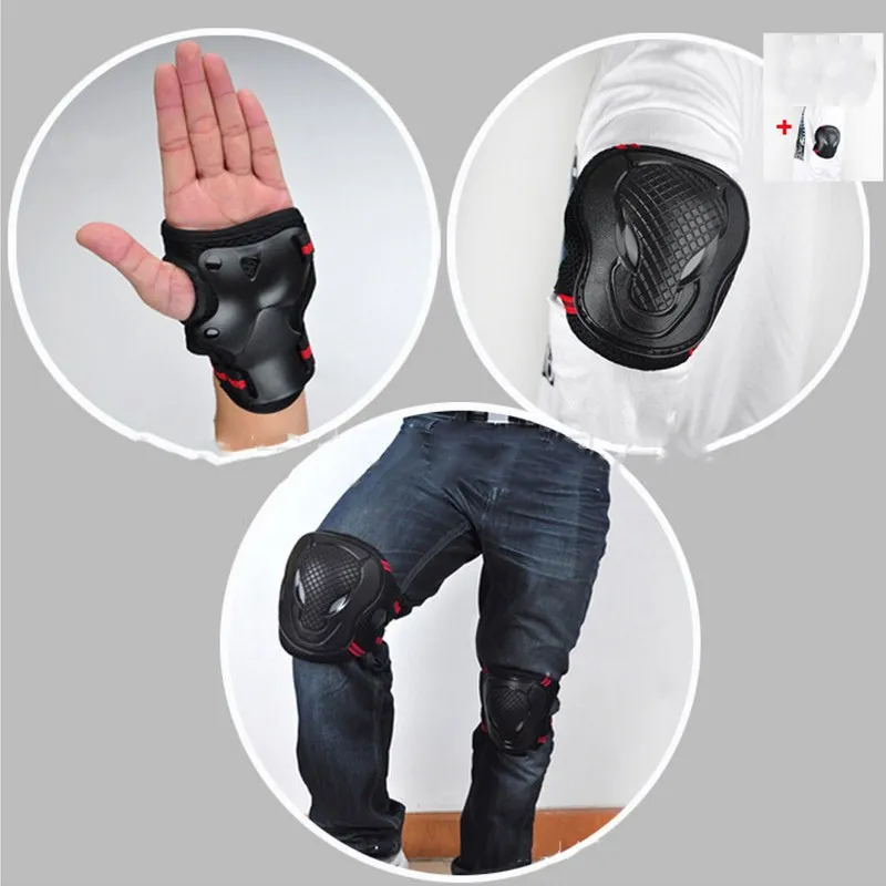 6pcs/Set Sports Safety Set Knee Pads Elbow Pads Wrist Protector Kneecap  Kneepads for Scooter Cycling Roller Skating Skiing