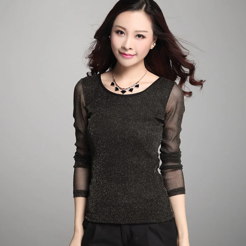 Blusa de encaje blusa de manga larga blusa de Mujer blusa de encaje 2018 blusa de moda femenina hermosa Ropa Mujer Vetement