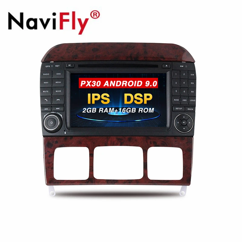 

PX30 DSP Android 9.0 car gps radio DVD multimedia player for Mercedes Benz S-Class W220 S280 S320 S350 S400 S430 S500 1998-2004