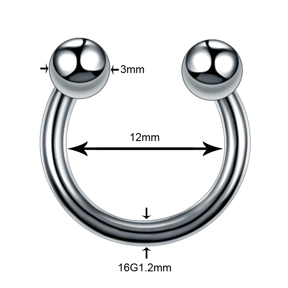 10 шт. 316l хирургическая сталь брови бар губы нос пирсинг уха шпильки Подкова Кольцо уха хряща трагус ювелирные изделия для тела Набор для пирсинга - Окраска металла: Style 4
