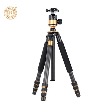 

Q1000C Carbon Fiber Professional Tripod For DSLR Q-1000C Travel Tripods For Photographer 45mm Big Panoramic BallHead #30%
