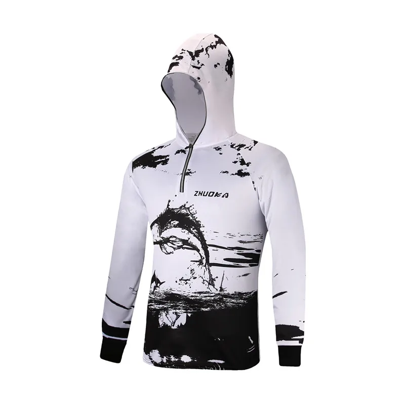 Hoodie 06 Новое поступление мужская Профессиональная дышащая одежда для рыбалки быстросохнущая анти УФ 40+ анти-комары с длинным рукавом с капюшоном рыболовные рубашки - Цвет: Hoodie 06
