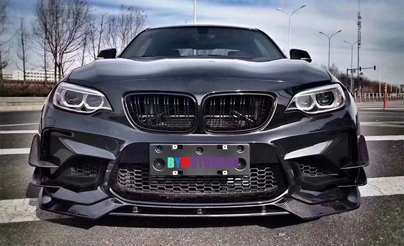 VO-R Стиль углеродного волокна передний спойлер для губ Подходит для BMW F87 M2