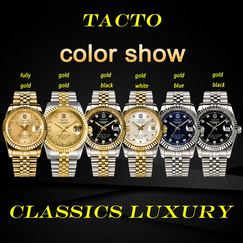 TACTO мужские часы Лидирующий бренд роскошные часы мужские креативные часы военные кварцевые часы светящийся хронограф 30 метров водонепроницаемые