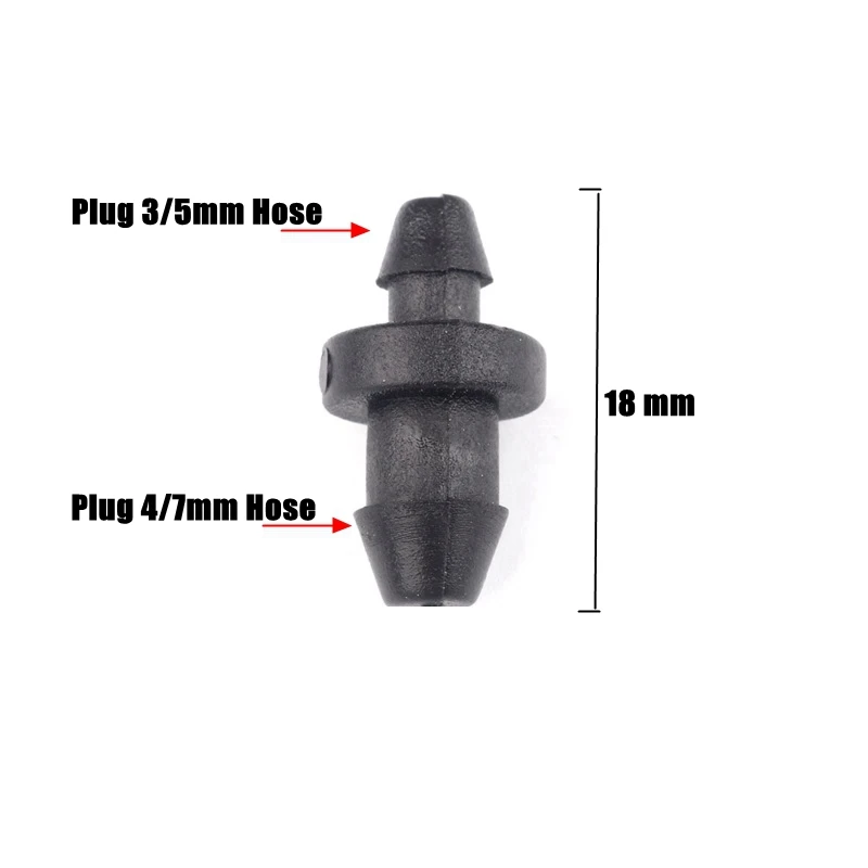 50 шт. 8 видов 3/5 мм садовый шланг разъемы Micro капельного полива и орошения Системы водяной шланг трехходовая труба приспособления для резки шланг Разъем воды разъемы - Цвет: 3l5 4l7mm Hose Plug