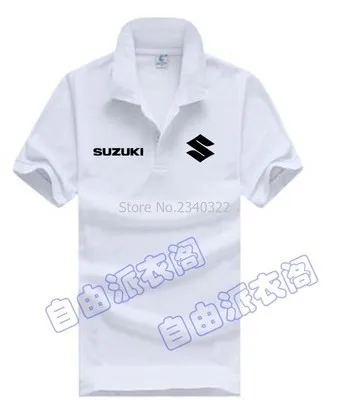 Летняя мужская и женская рубашка поло Suzuki, хлопковая одежда для мужчин и женщин