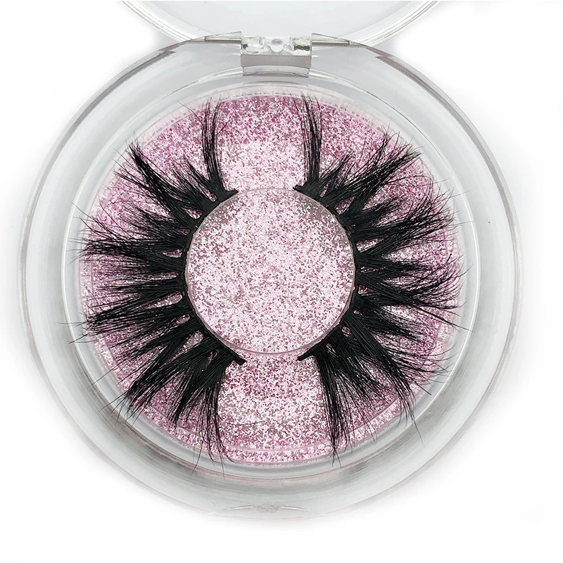 

Mikiwi 25mm Long 3D mink lashes E02 extra length mink eyelashes Big dramatic volumn eyelashes strip individual false eyelash
