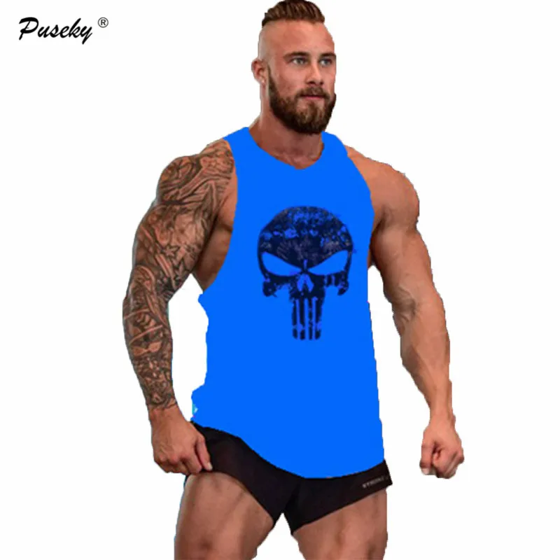 Tank top Men Skull Skeleton Sleeveless Shirts Men 3D Printed Cosplay Fitness BodyBuilding mens