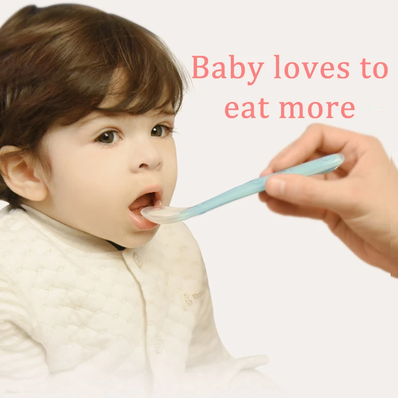 

Newborn Baby Soft Spoon Feeding Silica Gel Spoon Bowl Drinking Water Supplementary Food Spoon