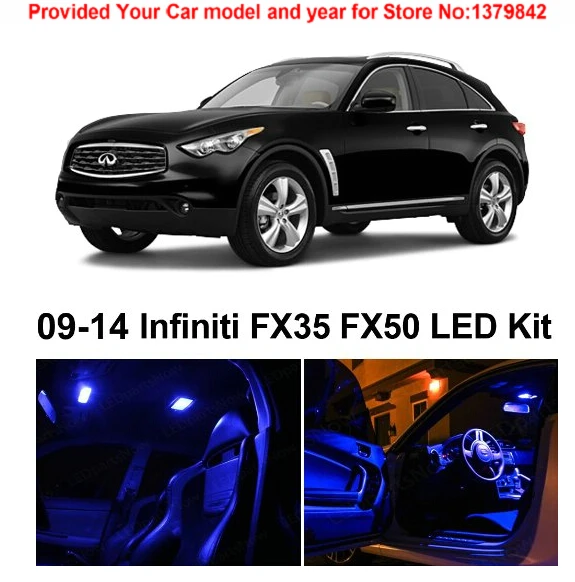 Us 26 29 42 Off Free Shipping 12pcs Lot Car Styling Xenon White Package Kit Led Interior Lights For Infiniti Fx35 Fx50 2009 2014 In Signal Lamp From