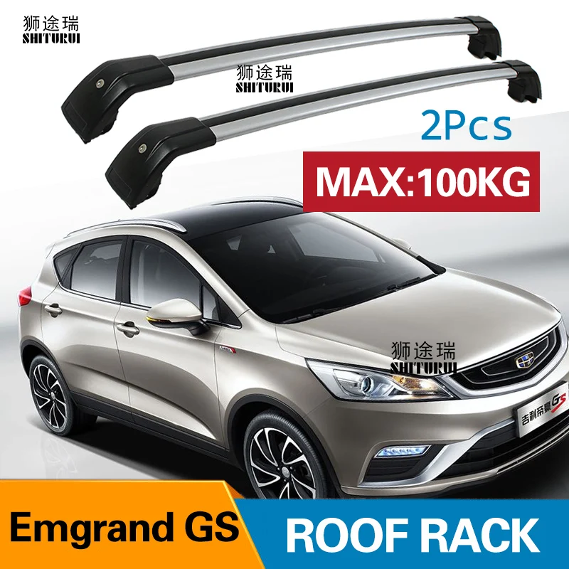 2 قطعة سقف القضبان ل جيلي Emgrand GS 2016-2018 سبائك الألومنيوم الجانب القضبان عبر القضبان حامل سقفي الأمتعة shayu 2 قطعة سقف القضبان ل جيلي Emgrand GS 2016-2018 سبائك الألومنيوم الجانب القضبان عبر القضبان حامل سقفي الأمتعة shayu