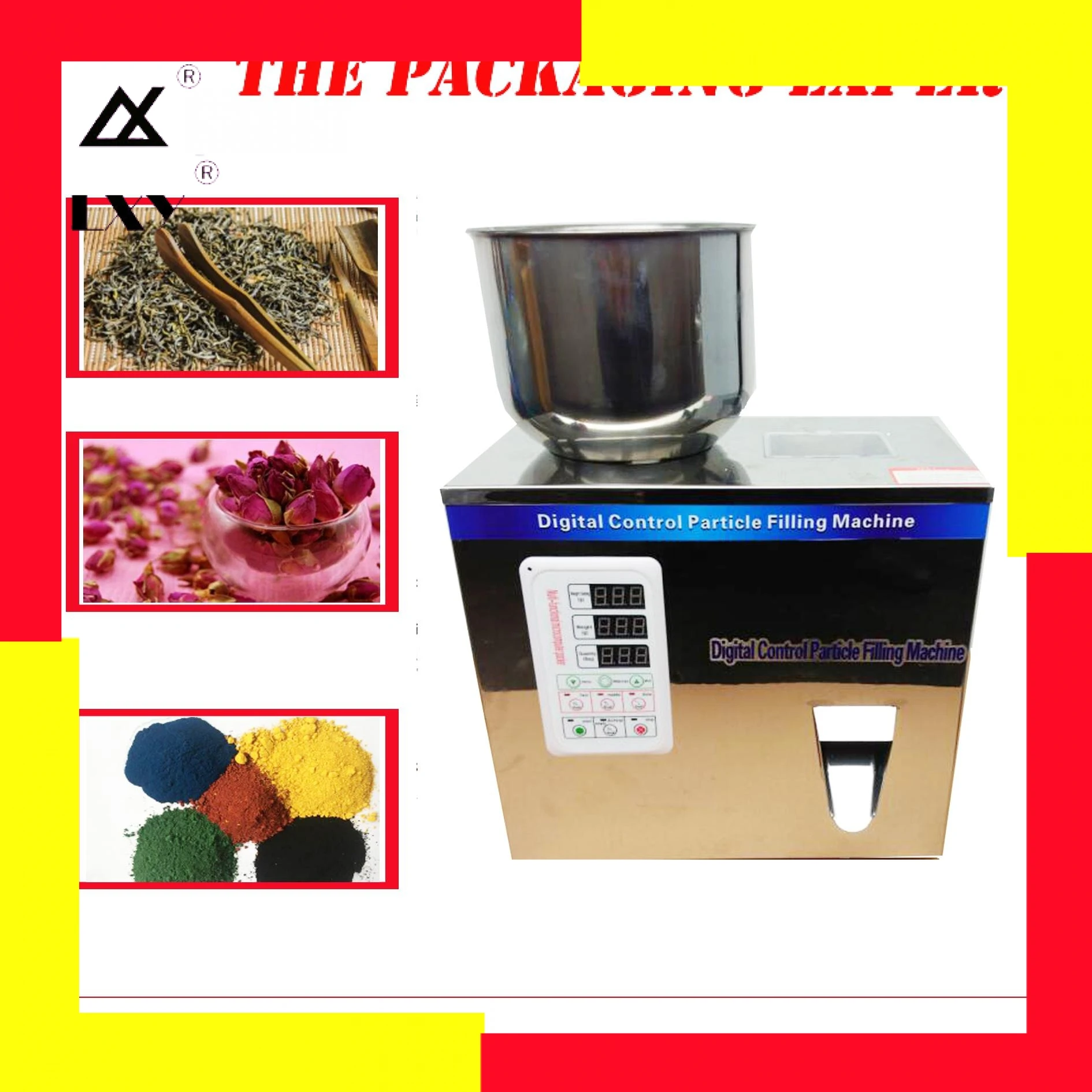 

50g Scale Herb Seed Salt Rice Milk Powder Weighting Filling Racking Machine Tea Leaf Packing Capsule Food Flower Filler Doser