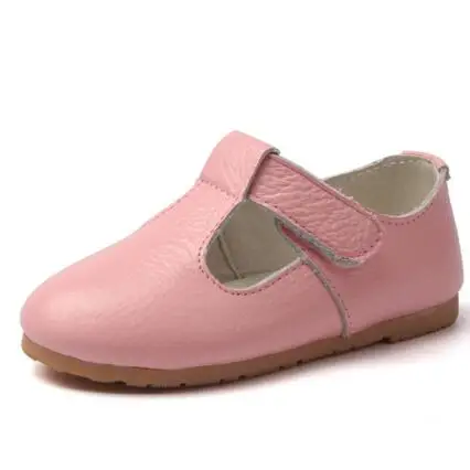 Прелестные модные туфли детская обувь для девочек из натуральной кожи туфли без каблуков "Принцесса"; детская обувь для младенцев кроссовки из дышащего материала Повседневное 03 - Цвет: Розовый