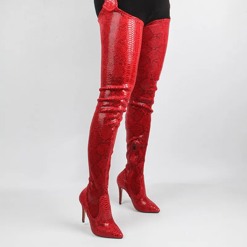 2019 New Fetish Shoes Women Extreme Long Waist Botas Sexy Thin High Heels Spring/autumn Rihanna Crotch Thigh High Boots