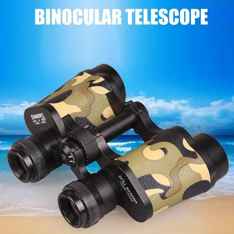 8X30 Professional Binoculars Telescope Camouflage Zoom Optical Night Vision for Outdoors Hunting Camping
