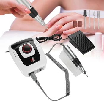 

New 30W 35000RPM Electric Nail Manicure Drill Machine Tools Nail Drill Bits Pedicure Files Makeup Nail Tools Equipment EU Plug