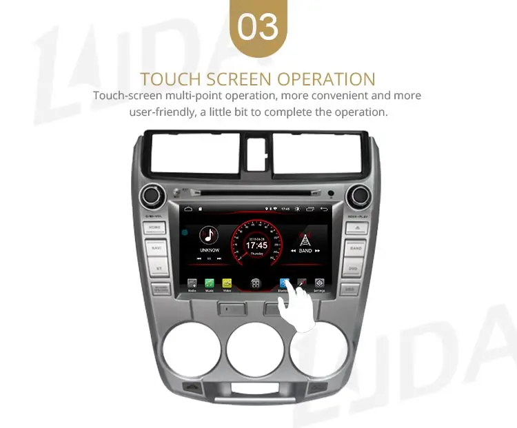 Cheap LJDA 1 Din Android 9.1 Car Radio For Honda CITY 2011-2016 WIFI Car Multimedia Player Stereo GPS Navigation DVD IPS Auto Audio 5