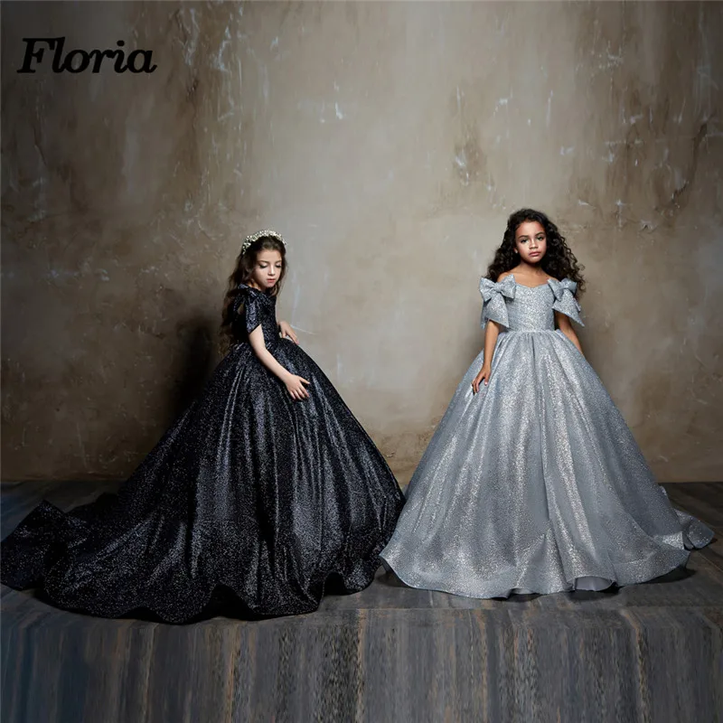 Новое шикарное бальное платье, длинное платье с цветочным узором для девочек, Vestidos deminha, 2018 Элегантные платья для первого причастия для