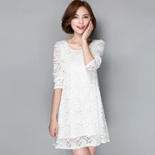 2017 new design fashion Maternity lace one-piece dress spring autumn long-sleeve medium-long plus size loose 200 basic shirt