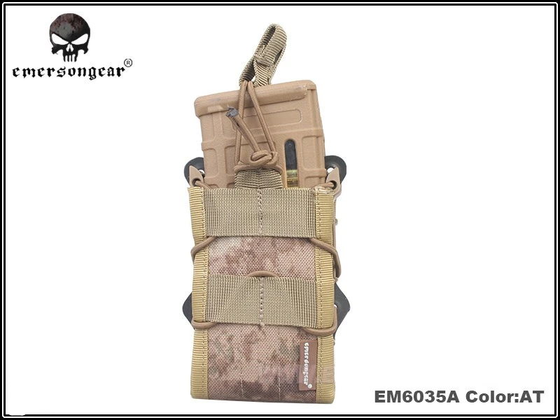 EMERSON Двухместный Модульная винтовка подсумок Airsoft Охота Утилита Молл м G EM6035 - Цвет: AT