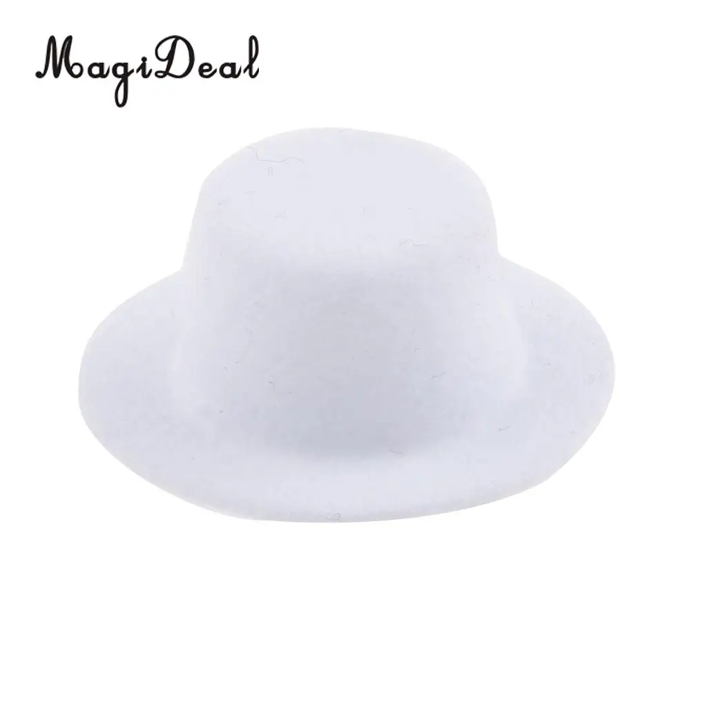 MagiDeal 1Pc 1/12 Scale Dolls House Miniature Bowler Polyester Hat for Party Dance Stage Show Children Lovely Toy Acce 4 Colors