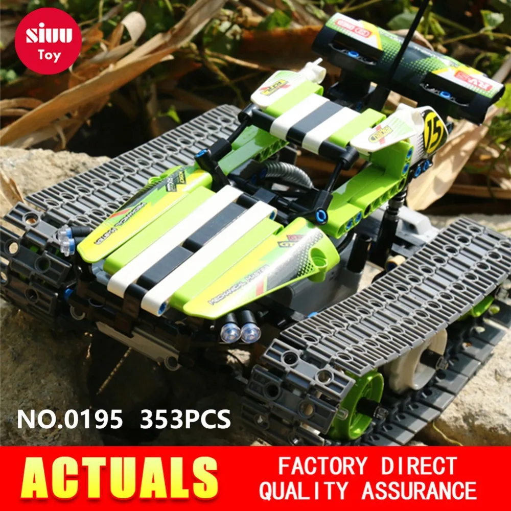 

Mechanical Series Legoingly Bricks building blocks toys Technic 0195 TRACKED RACE Vehicle Electric Motor Power boy gift GK30