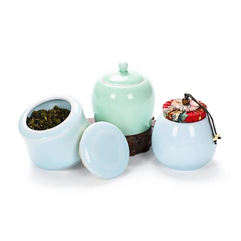 

Handmade Storage Bottles Jars Tea Caddy Tea Sets Zero Accessories TeaSet Canister ceramics Sealed Cans KungFu Tea Storage Tanks