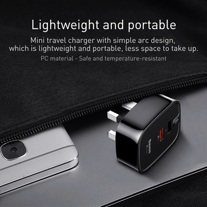 Baseus سريعة تهمة 3.0 شاحن يو اس بي السفر العالمي سريع شحن جدار شاحن الهاتف المحمول محول ل سامسونج Xiaomi هواوي