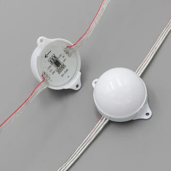 

40mm diameter;IP68;24V;UCS1903;addressable led smart module;1.44W;RGB full color; convex milky ball type cover
