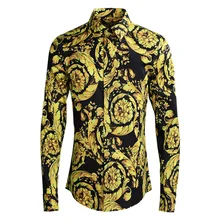Новое поступление, хлопковые высококачественные модные мужские повседневные рубашки с длинными рукавами и принтом цветов на осень и весну, большие размеры ML XL 2XL 3XL 4XL