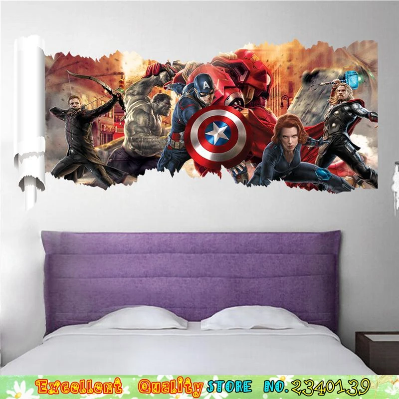 Christmas Marvel Movie The Avengers Wall Poster Sticker Thor Hulk